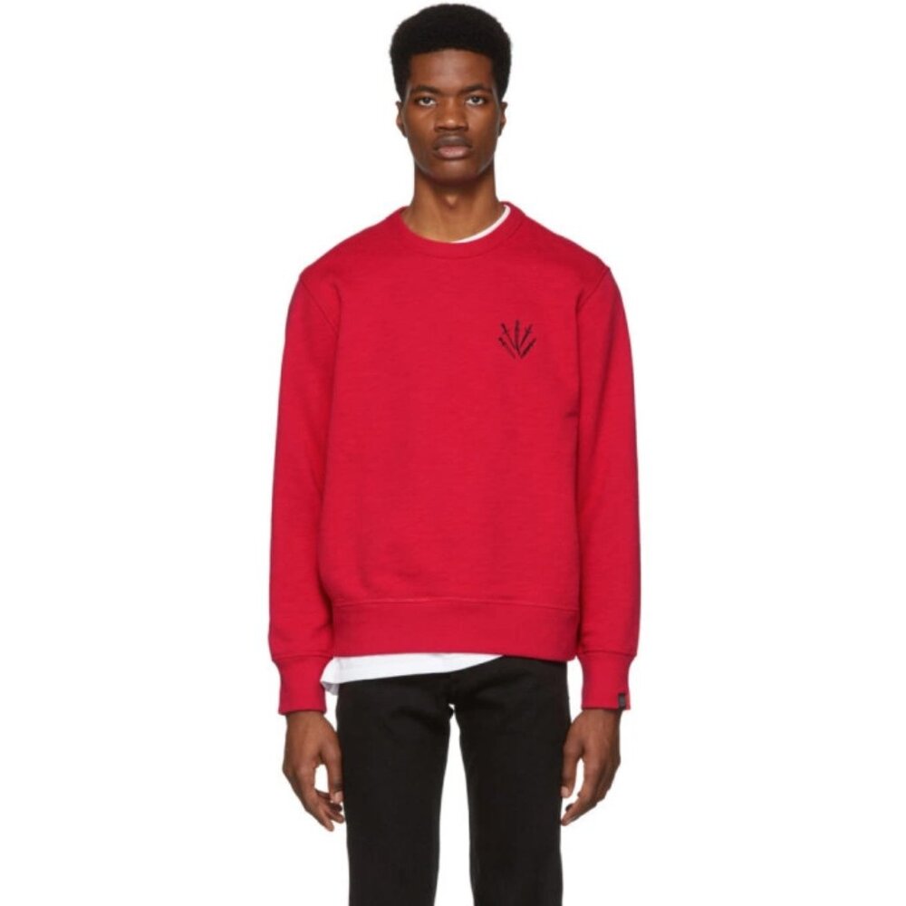 Rag & Bone men's red five daggers crew neck sweatshirt size M